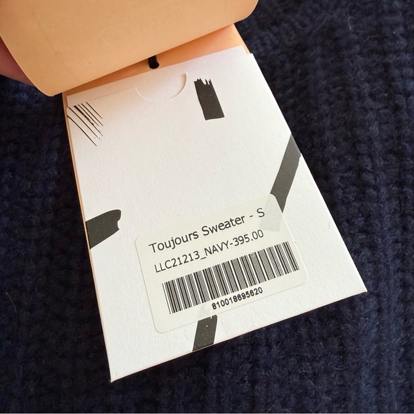 NWT! La Ligne Toujours Sweater in Navy, Size Small - Picture 3 of 4